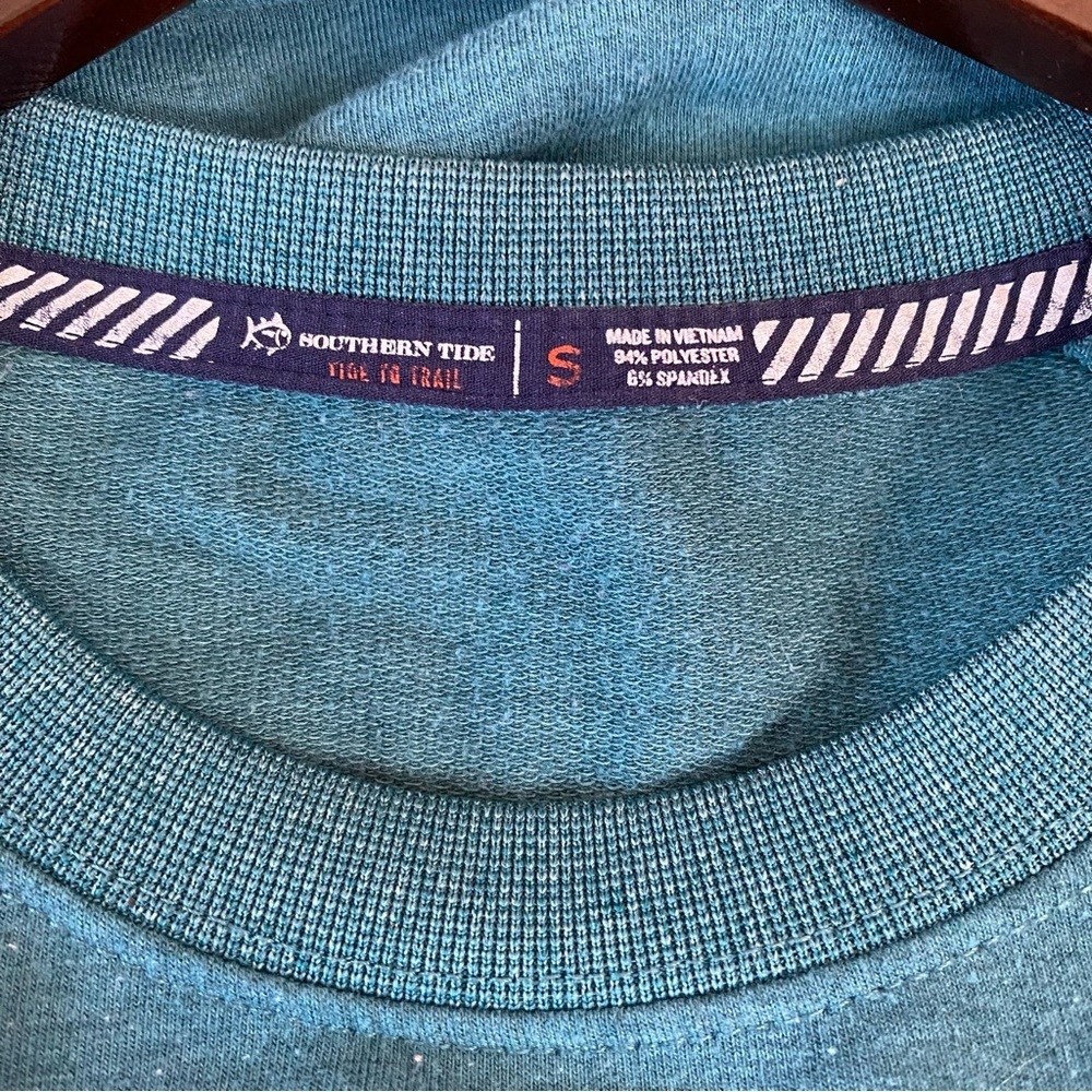 Southern Tide Men’s Anchorage Long Sleeve Pullover Crew Neck Teal Small - Picture 6 of 8